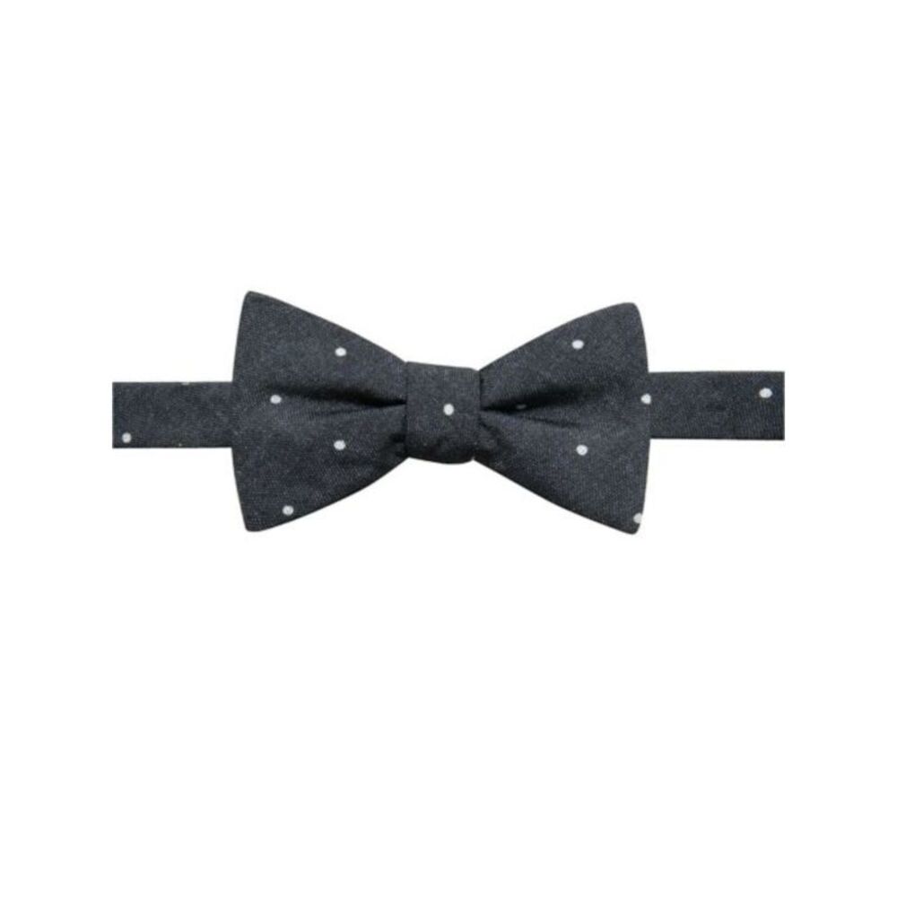 NWT RYAN SEACREST Mens Navy Polka Dot Bow Tie